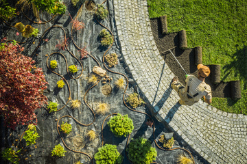 création d'allées de jardin Muret